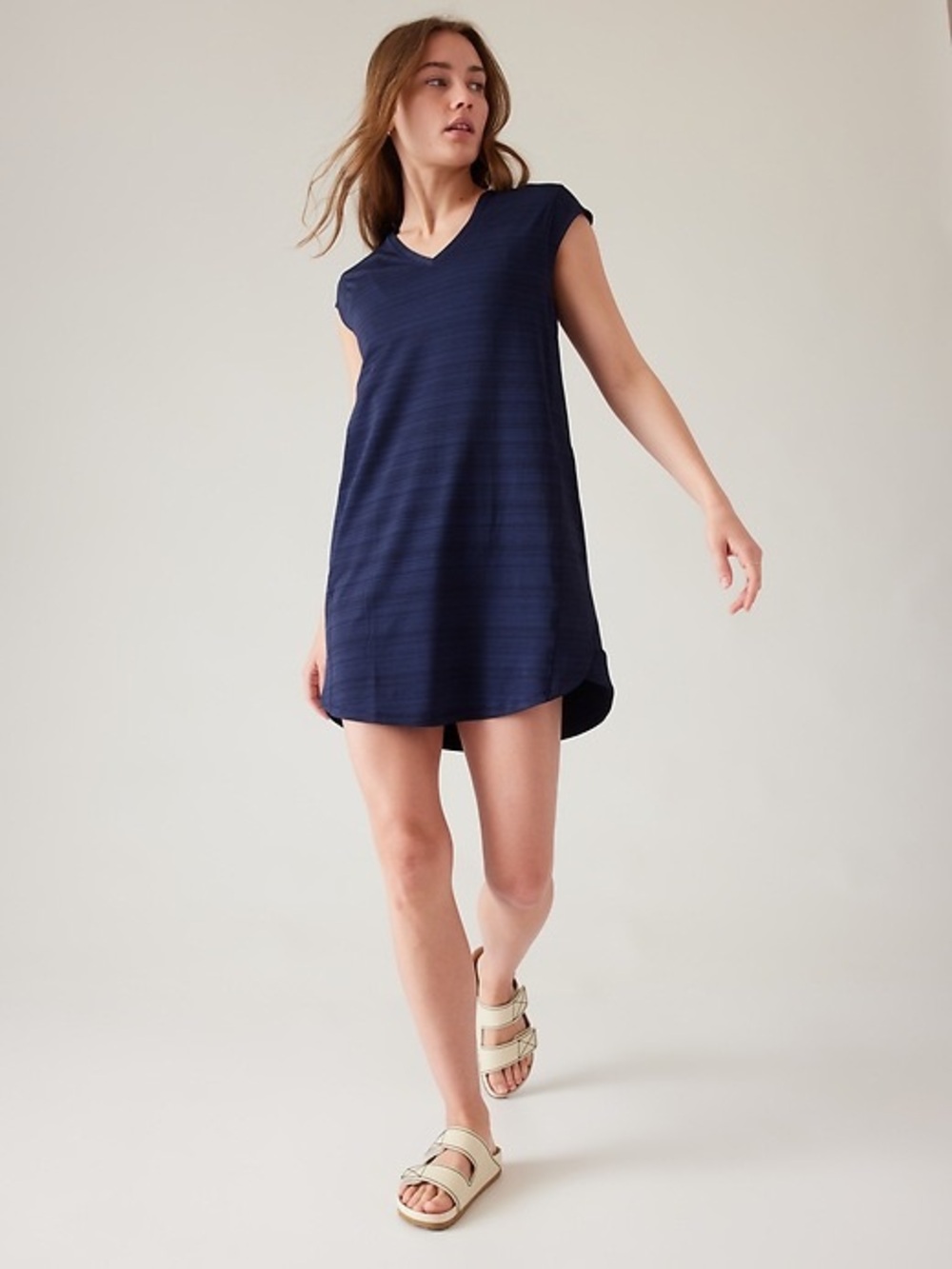 Athleta Pacifica Dress color dress blue | size large